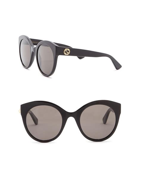 gucci women's cat eye 52mm sunglasses|Gucci round cat eye sunglasses.